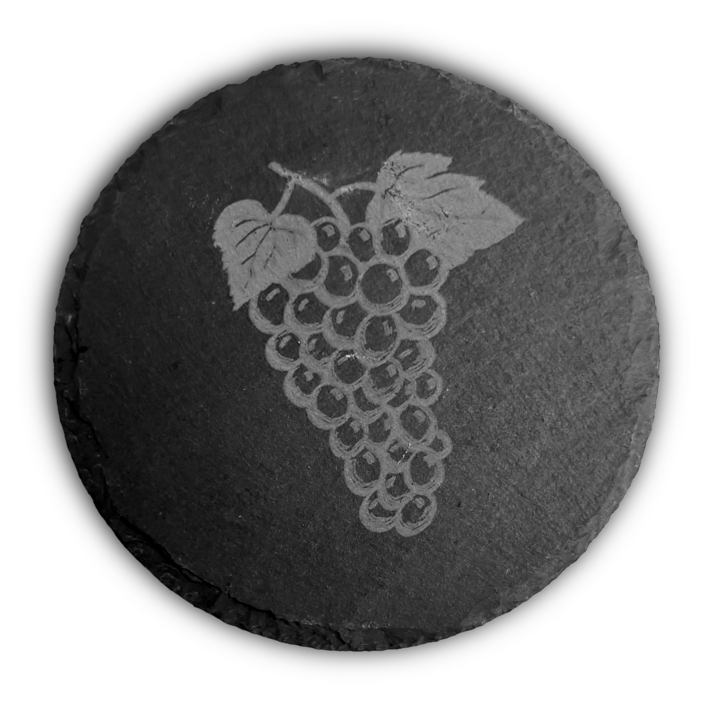 Grapes Bamboo Slate Coaster - 4"x4"