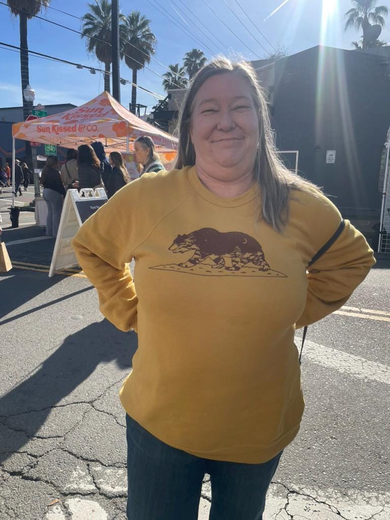 California Grizzly Bear Art Pullover Sweatshirt - Super Soft, XS-3X