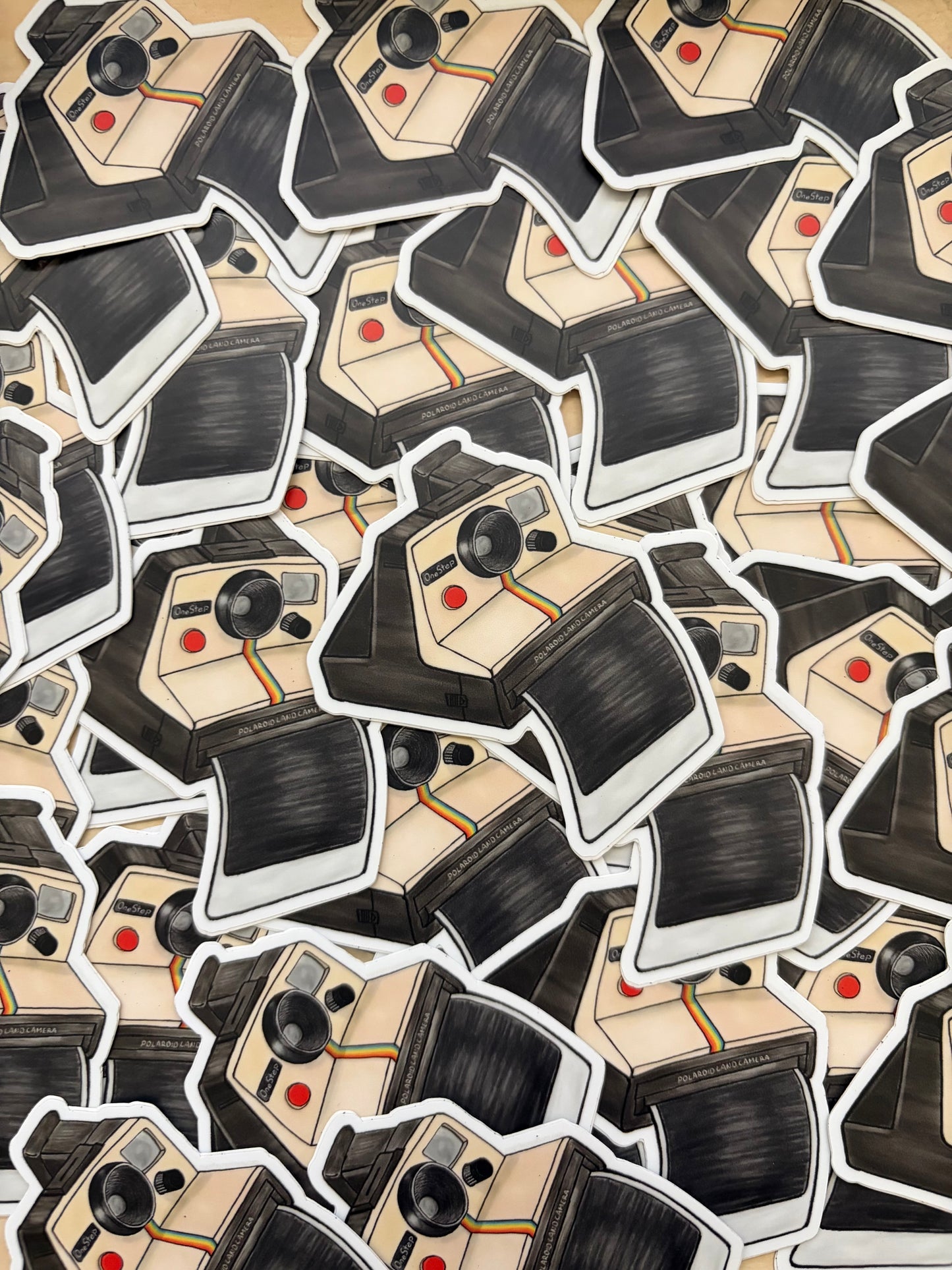 Polaroid Art Holographic Sticker - 3"