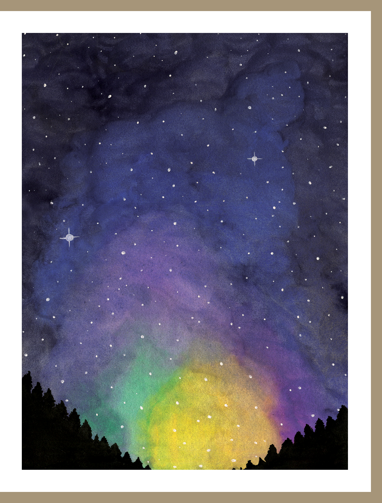 Aurora Borealis Greeting Card - 4.25 x 5.5in