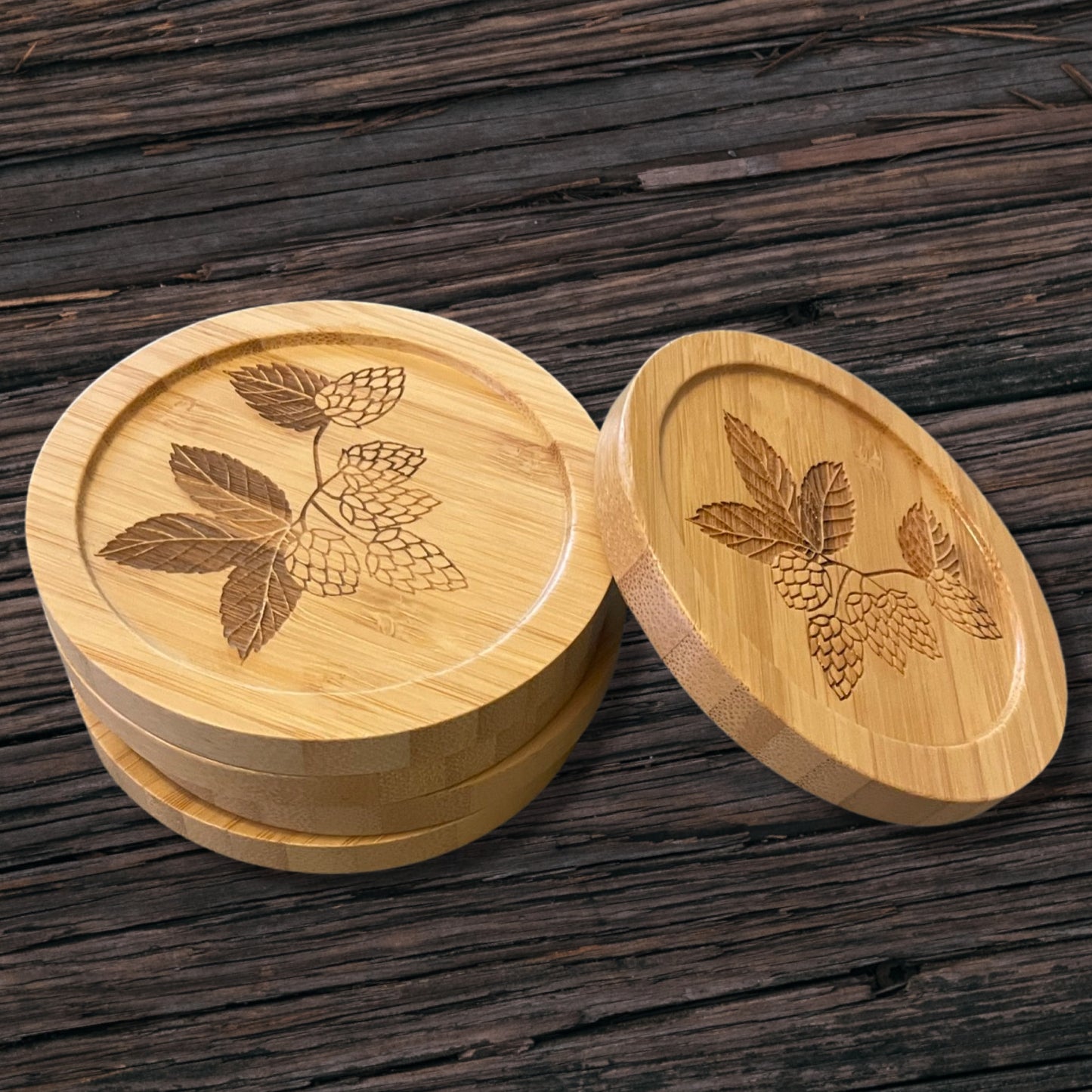 Hops Bamboo Coaster