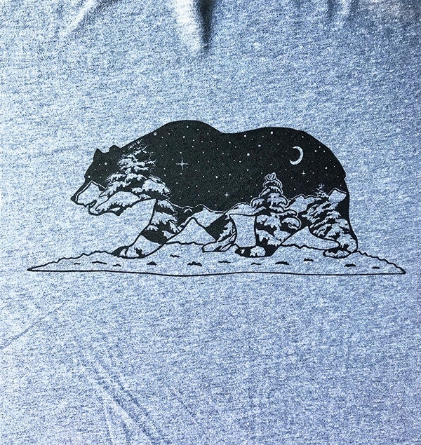 California Grizzly Bear Zip Hoodie