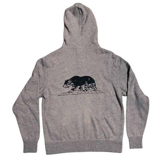 California Grizzly Bear Zip Hoodie