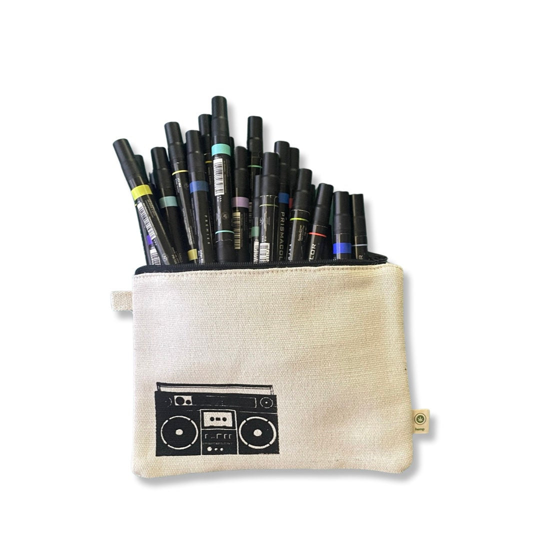 Boom Box Zipper Pouch