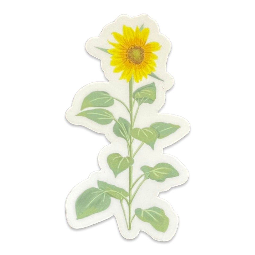 Sunflower Art Sticker - 3"