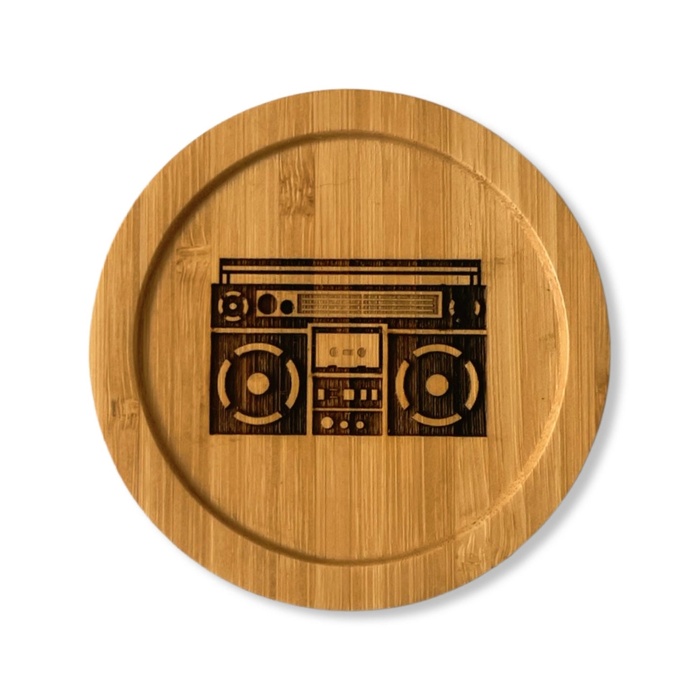 Boom Box Bamboo Coaster
