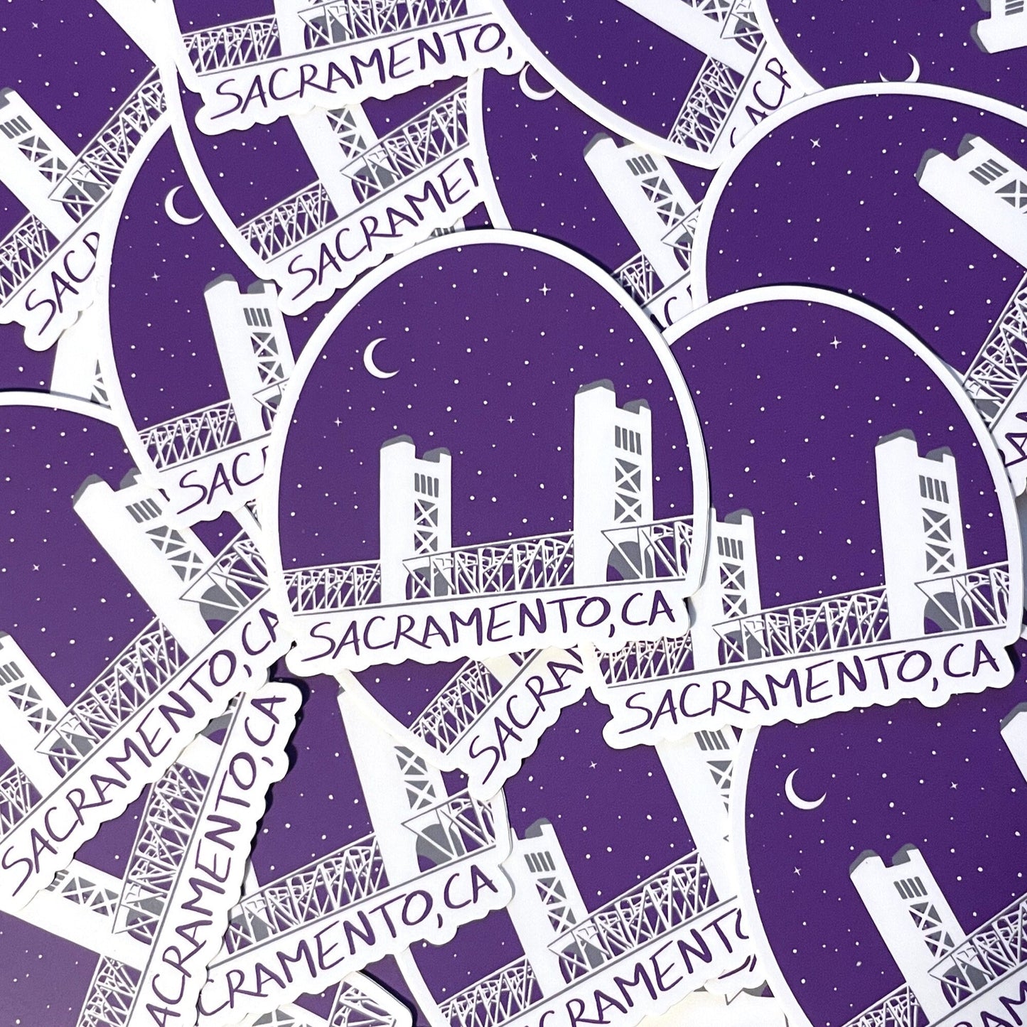 Sacramento Sticker - Kings Colors - Waterproof