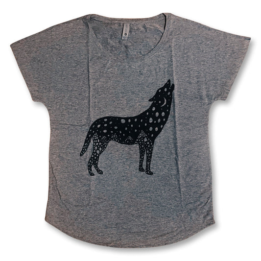 Wolf Scoop Neck Women's T-shirt