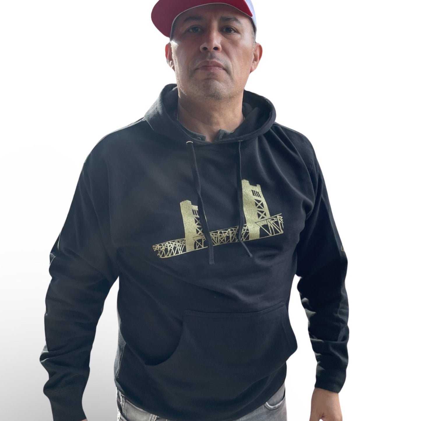 Tower Bridge Pullover Hoodie - Sacramento, California
