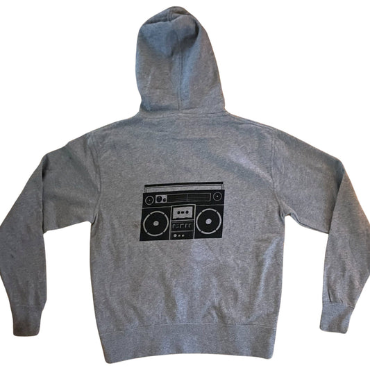Boom Box Hoodie - Unisex, Front Zipper