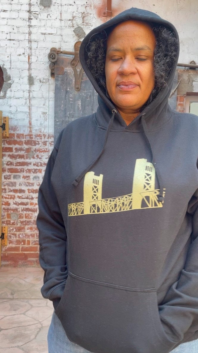 Tower Bridge Pullover Hoodie - Sacramento, California