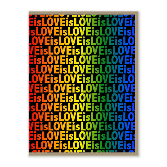 Love is Love Card |  Original Artwork | Pride | LGBTQ+ | Greeting Card | Handmade
