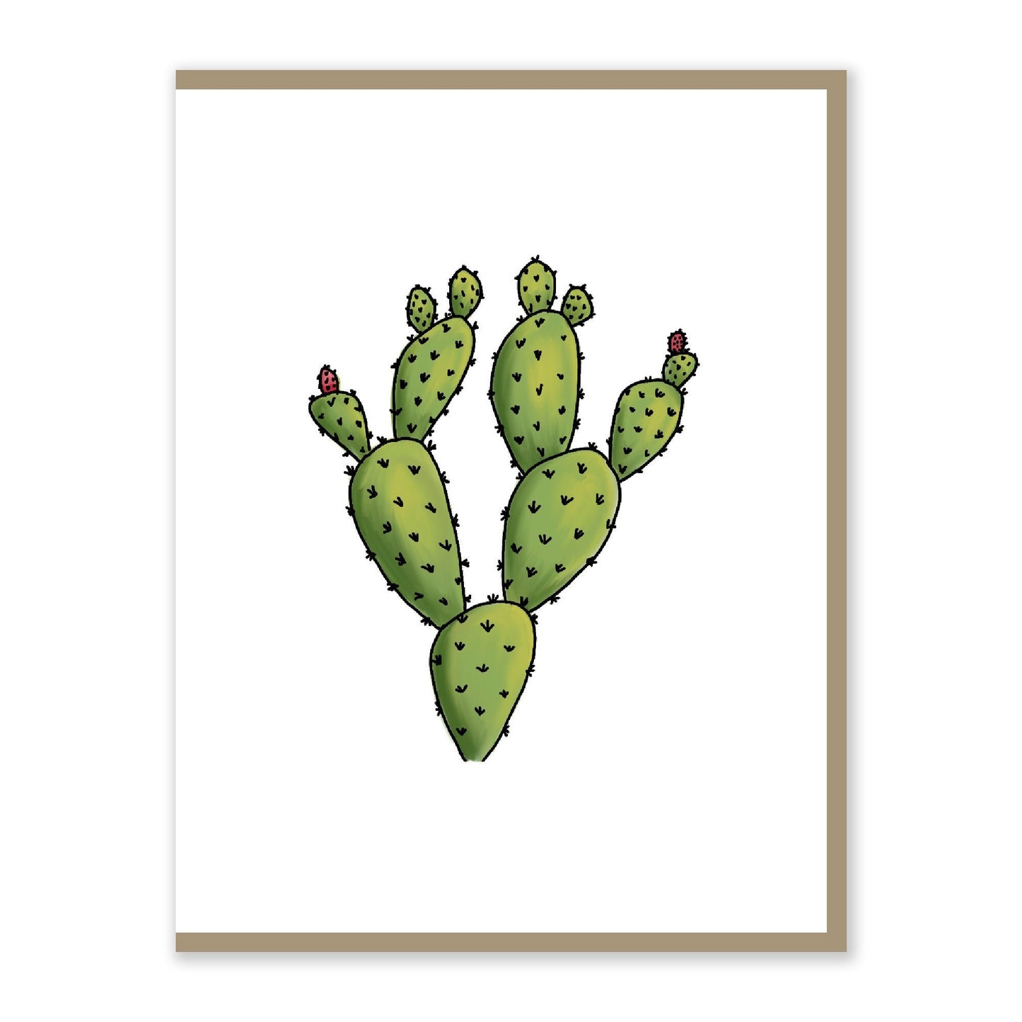 Prickly Pear Cactus Card | Original Artwork | Nopales | Desert Lovers | Greeting Card | Handmade