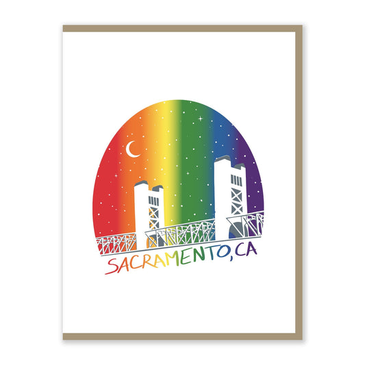 Sacramento Rainbow Greeting Card - 4.25 x 5.5in
