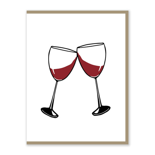 WIne Greeting Card - 4.25 x 5.5in
