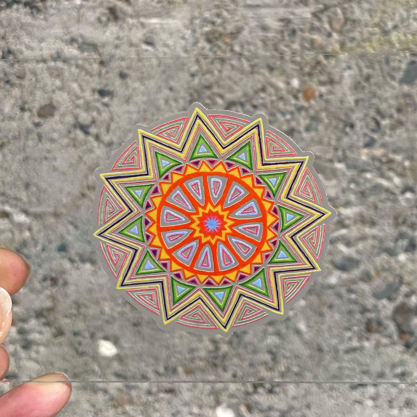 Mandala Sticker - Transparent Decal - Waterproof