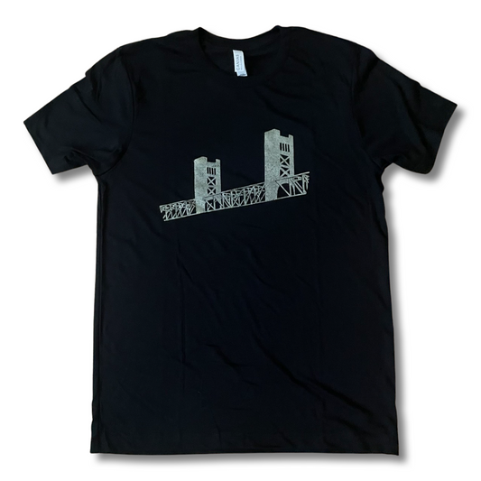 Sacramento Tower Bridge Art T-Shirt: Super Soft, Unisex XS-3X