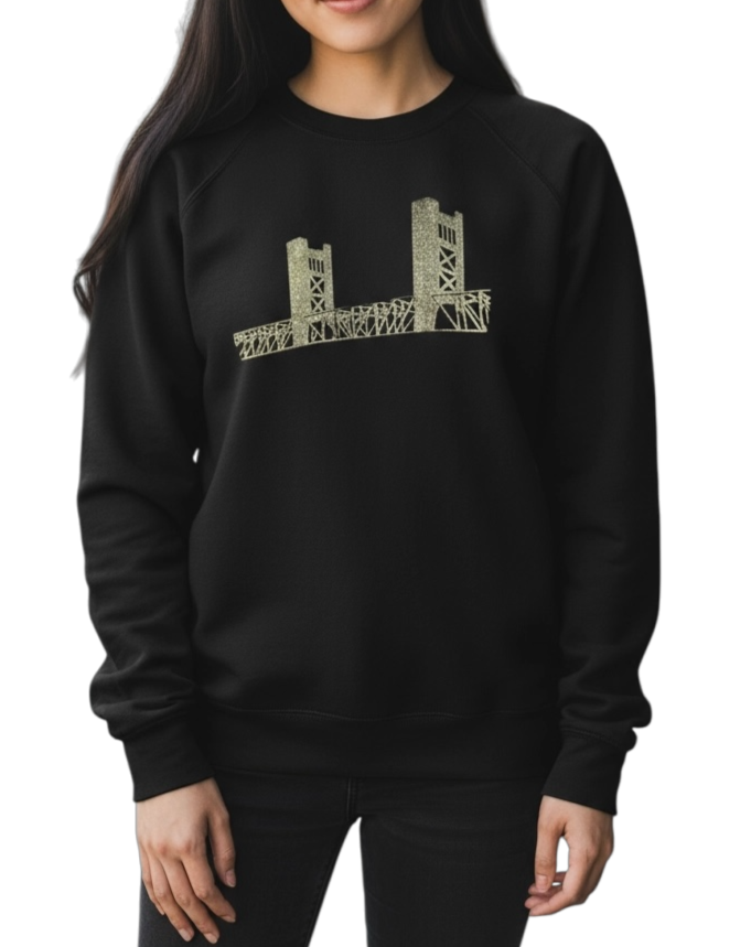 Tower Bridge Pullover Sweatshirt: Lightweight, Super Soft, USA Made