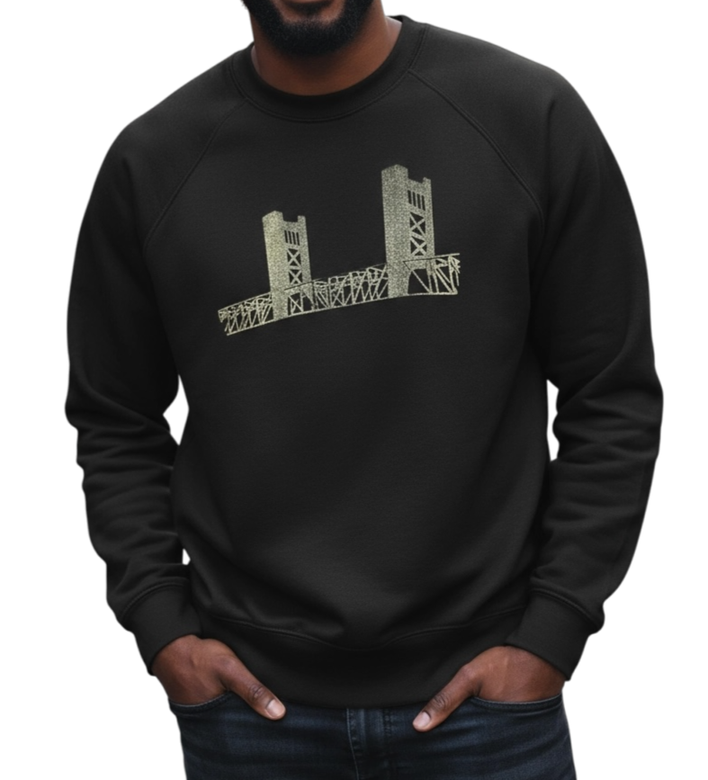 Tower Bridge Pullover Sweatshirt: Lightweight, Super Soft, USA Made