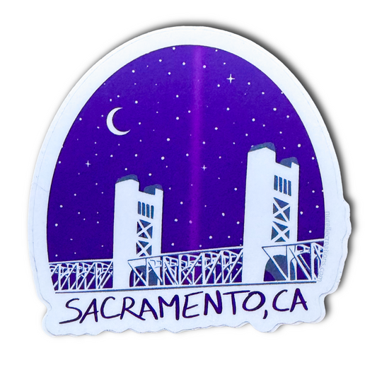 Light the Beam Sacramento Art Sticker - 3"
