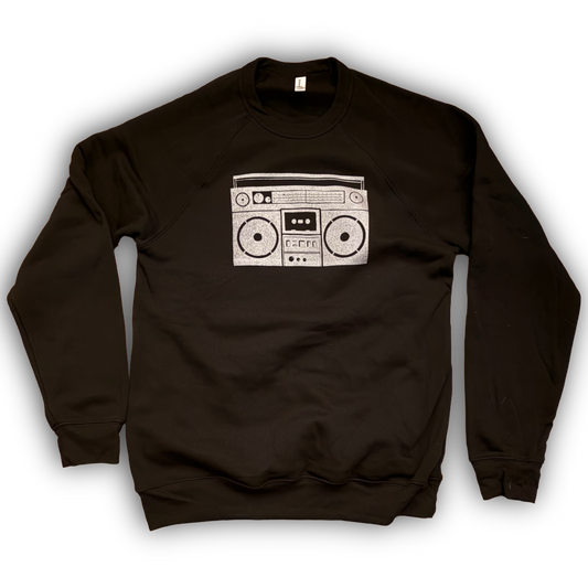 Boom Box Pullover Sweatshirt Black
