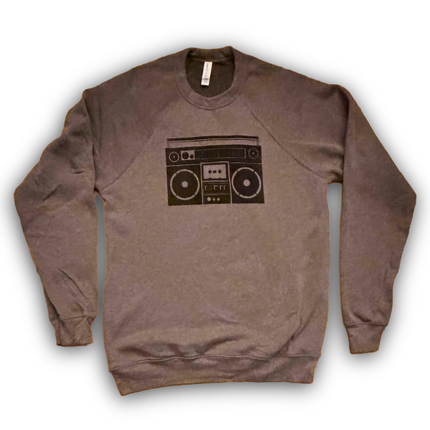 Boom Box Pullover Sweatshirt Gray