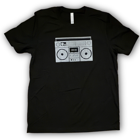 Boom Box Crew Neck Tee - Black