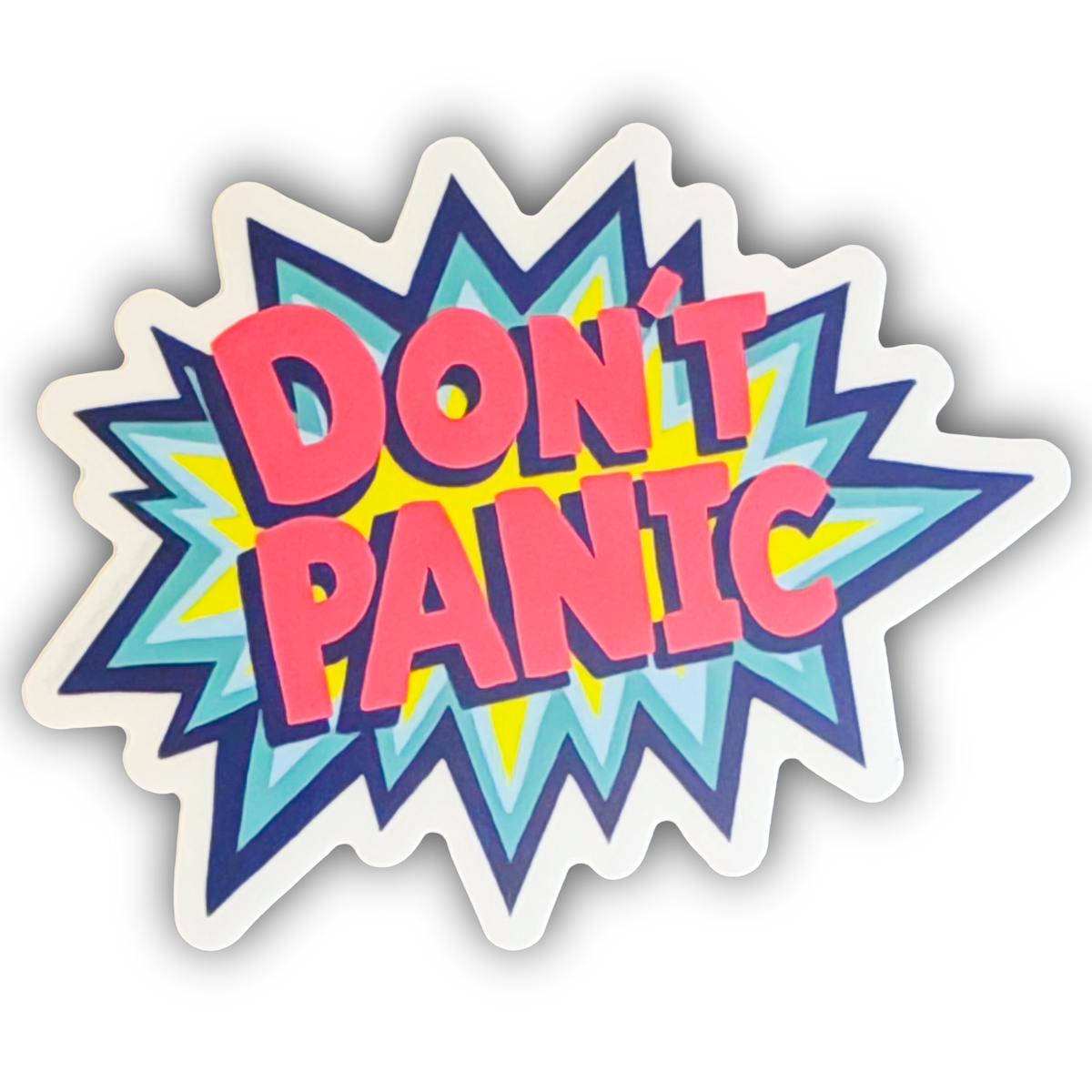 Don't Panic Art Sticker - 3"