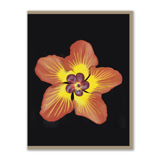 Hibiscus Flower Greeting Card - 4.25 x 5.5in
