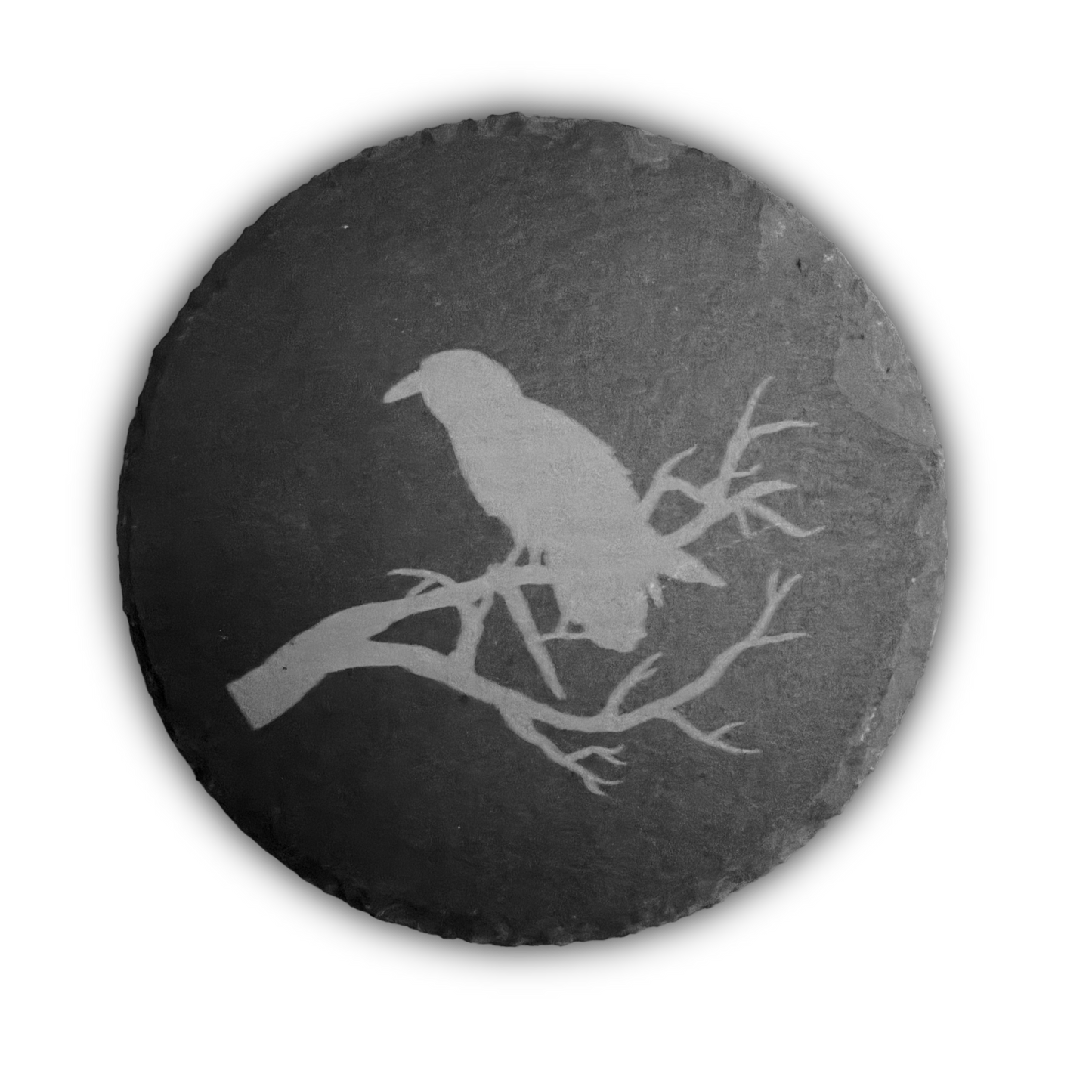 Raven Slate Coaster - 4"x4"