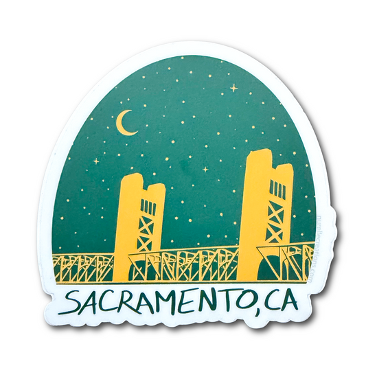 Sacramento Athelitcs Art Sticker - 3"