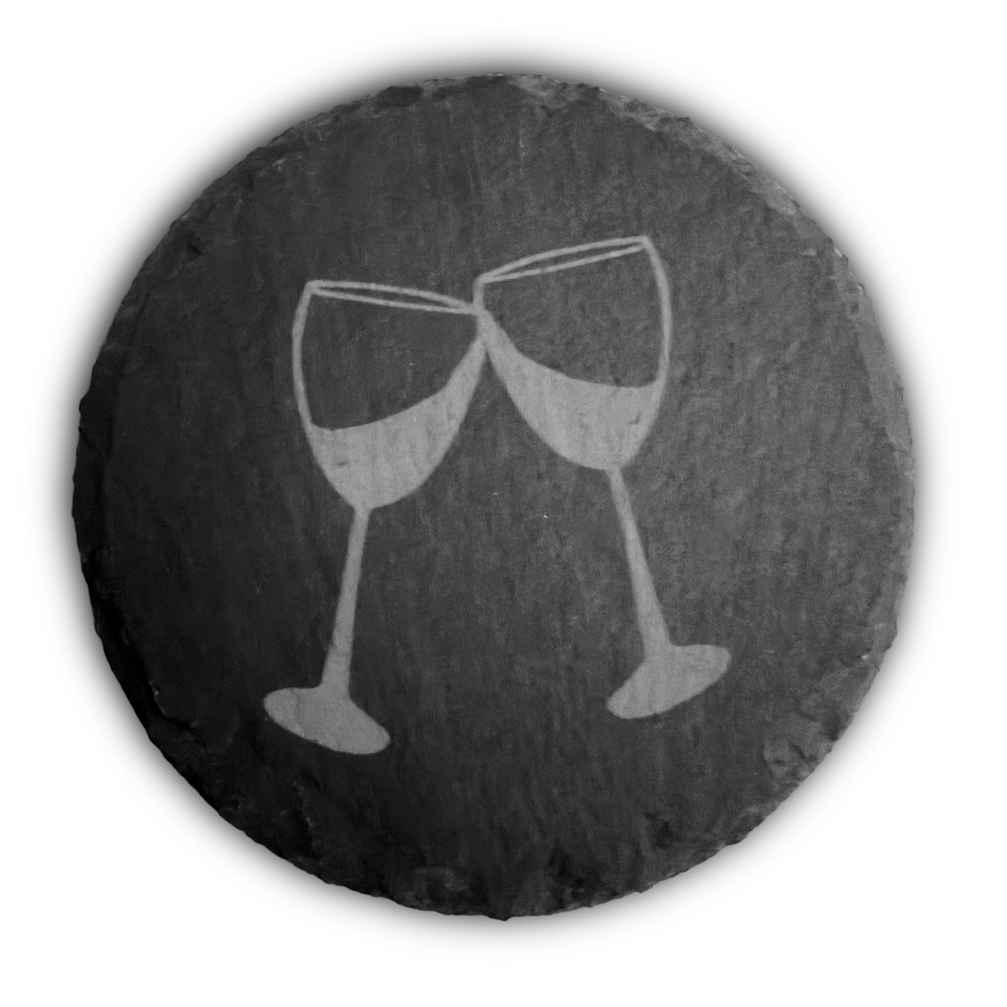 Wine Bamboo Slate Coaster - 4"x4"