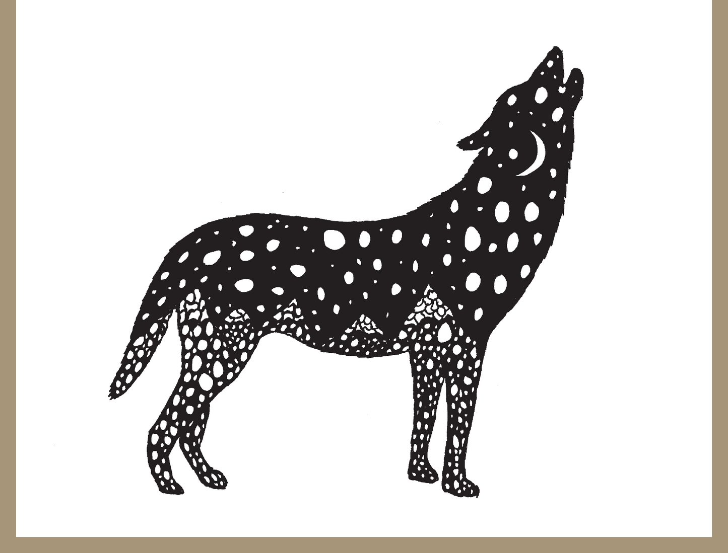 Wolf Greeting Card - 4.25 x 5.5in