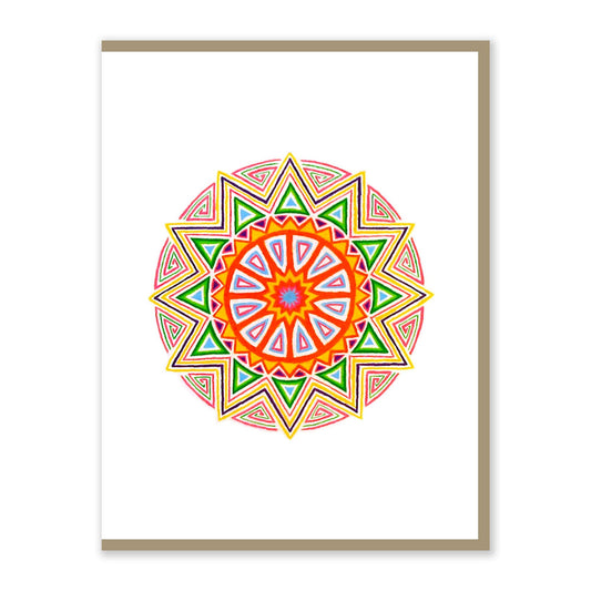Mandala Card |  Original Artwork | Zentangle | Greeting Card | Handmade