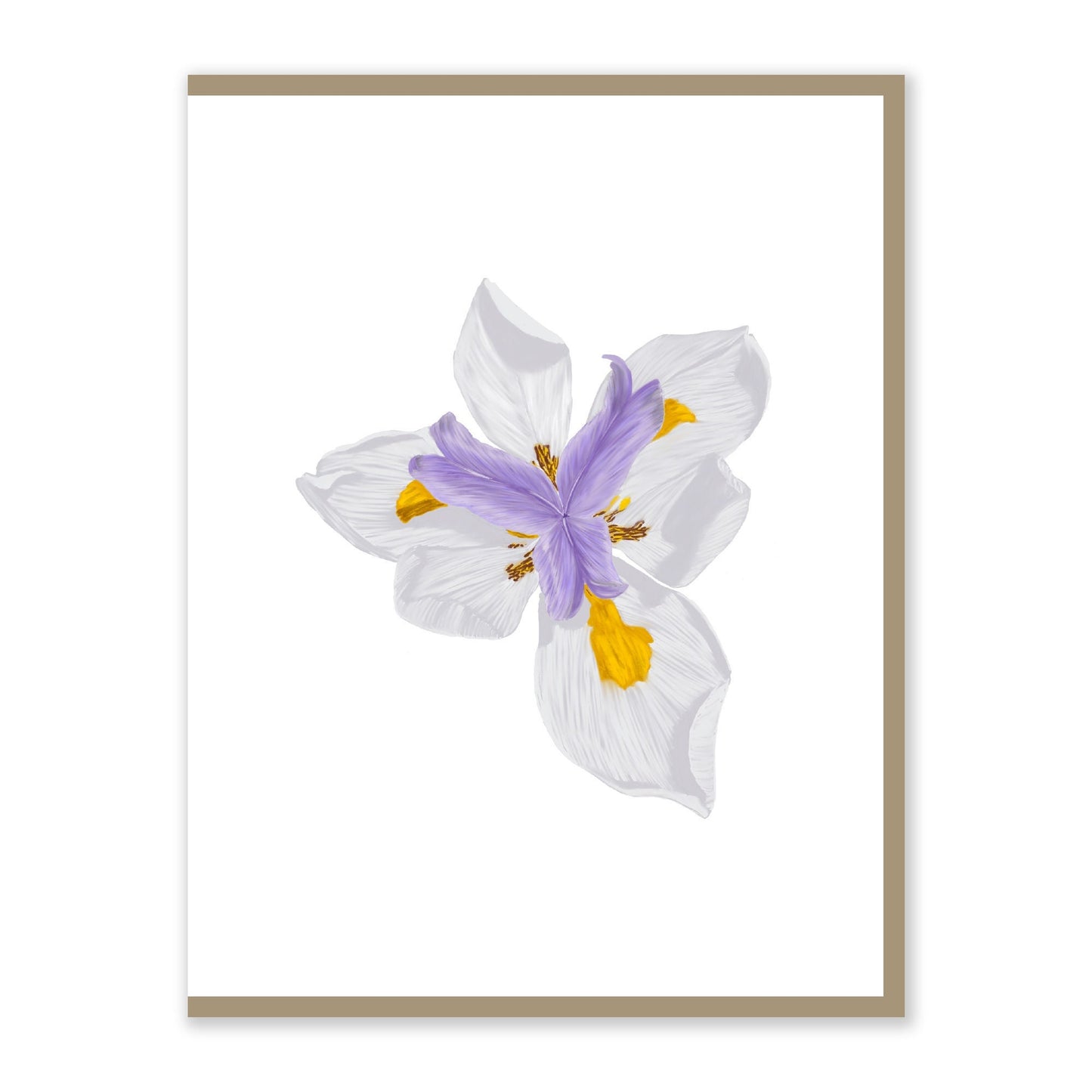 Iris Card |  Original Artwork | Garden Lovers | Flowers | Greeting Card | Handmade